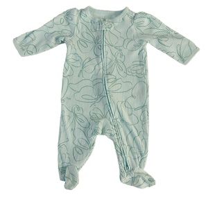 💖5/$25 SALE💖 0-3M Carter's Baby Girl Blue Butterfly Footed Sleeper